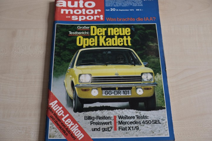 Deckblatt Auto Motor und Sport (20/1973)